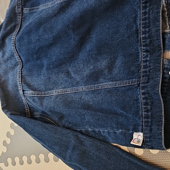 Kids Denim Jacket with Floral Embroidery - Picture 5 of 5